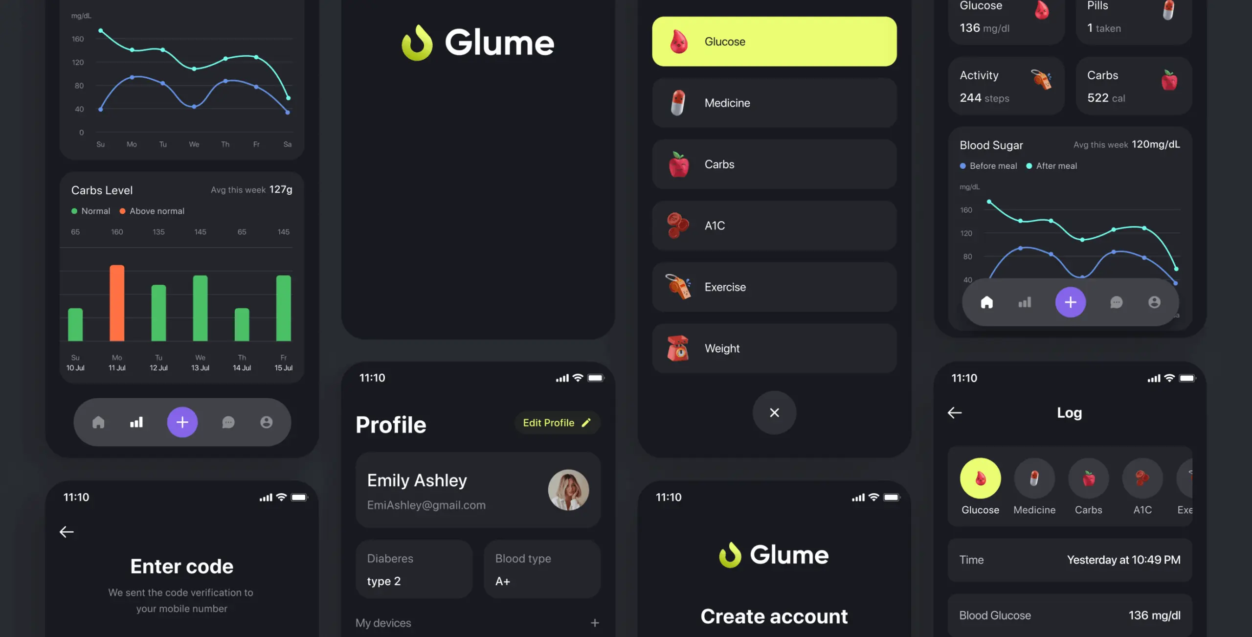Glume – healthcare mobile app for diabetics - Website Development - Photo 8
