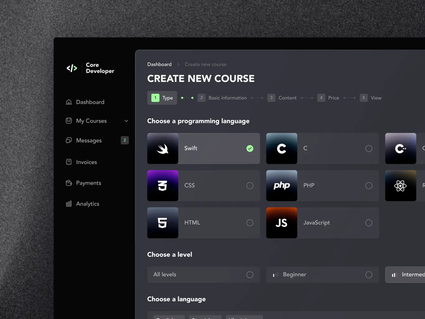 Core Developer – the platform for learning how to program - Website Development - Photo 13