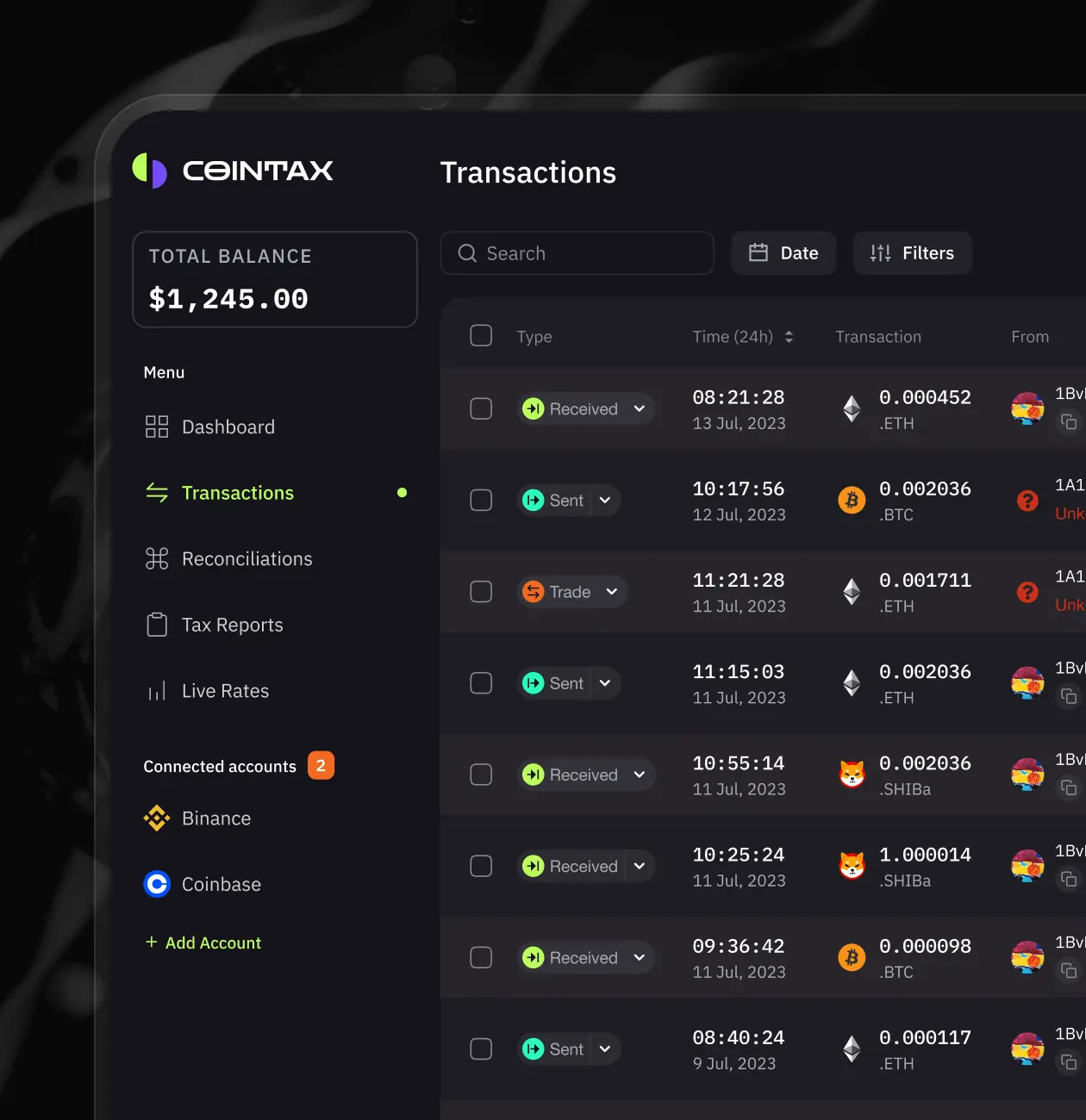 CoinTax – crypto tax reporting tool - Website Development - Photo 3