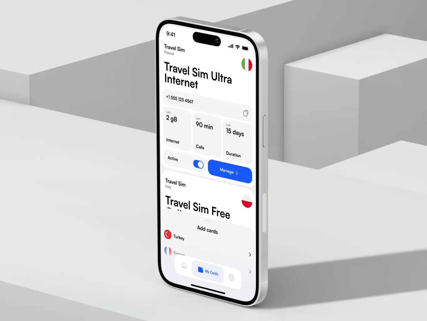 E-manager – mobile app for e-sim management - Website Development - Photo 2