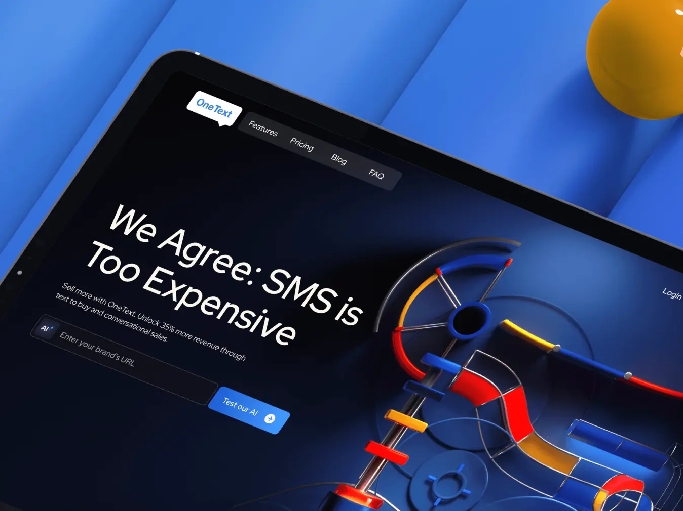 OneText – website redesign for SMS marketing tool - image cover