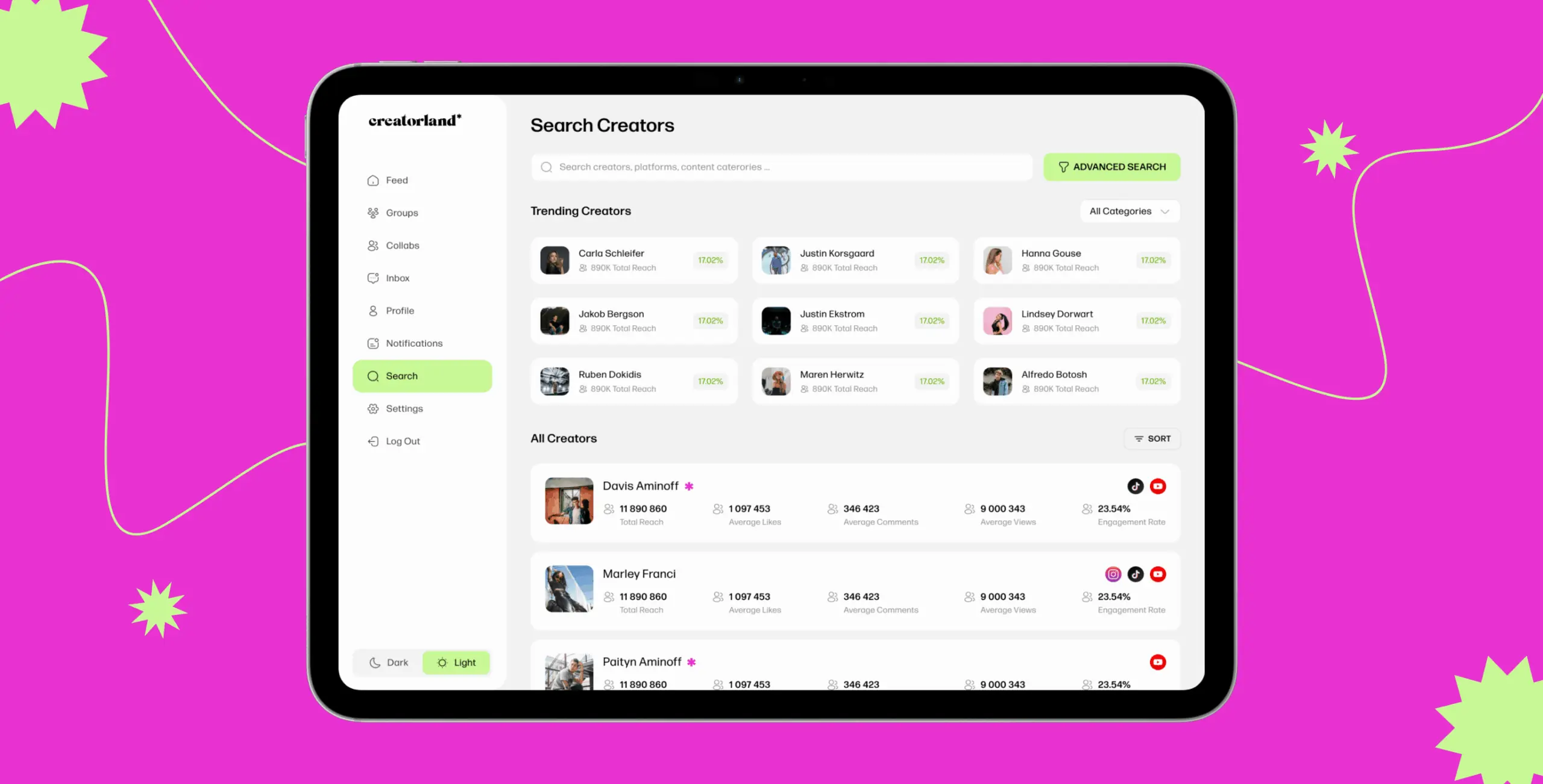 Creatorland – revolutionizing networking for Gen Z creators - Website Development - Photo 5