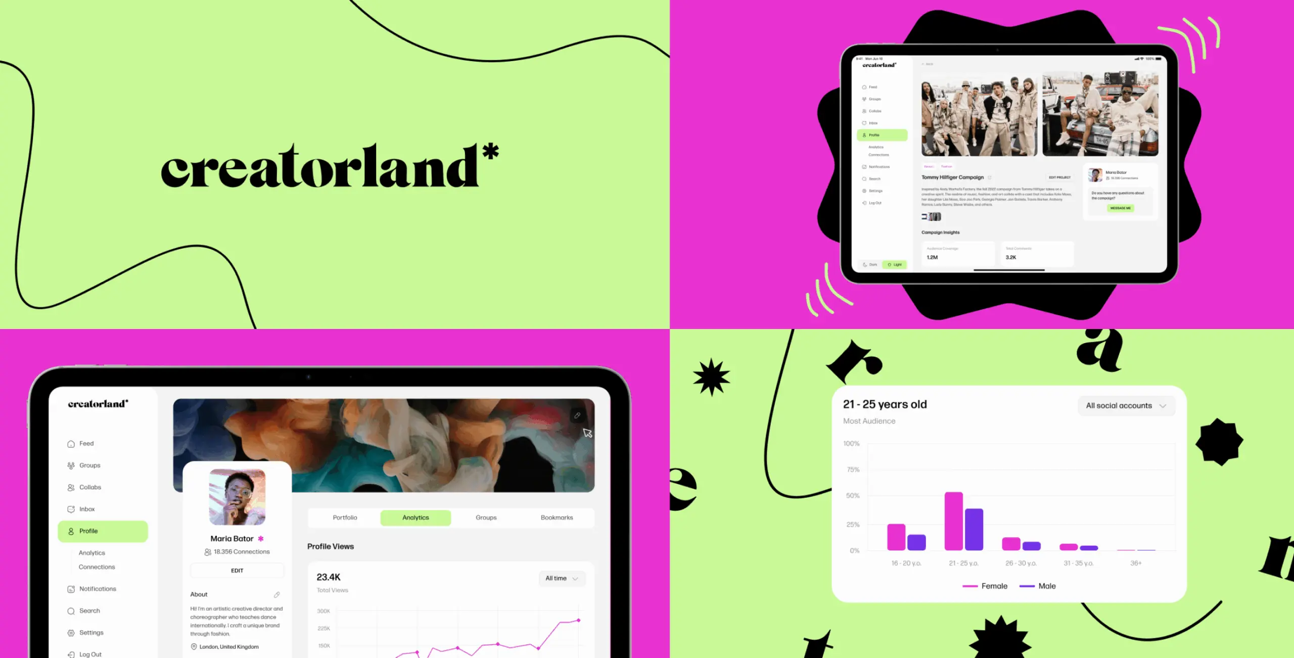 Creatorland – revolutionizing networking for Gen Z creators - Website Development - Photo 1