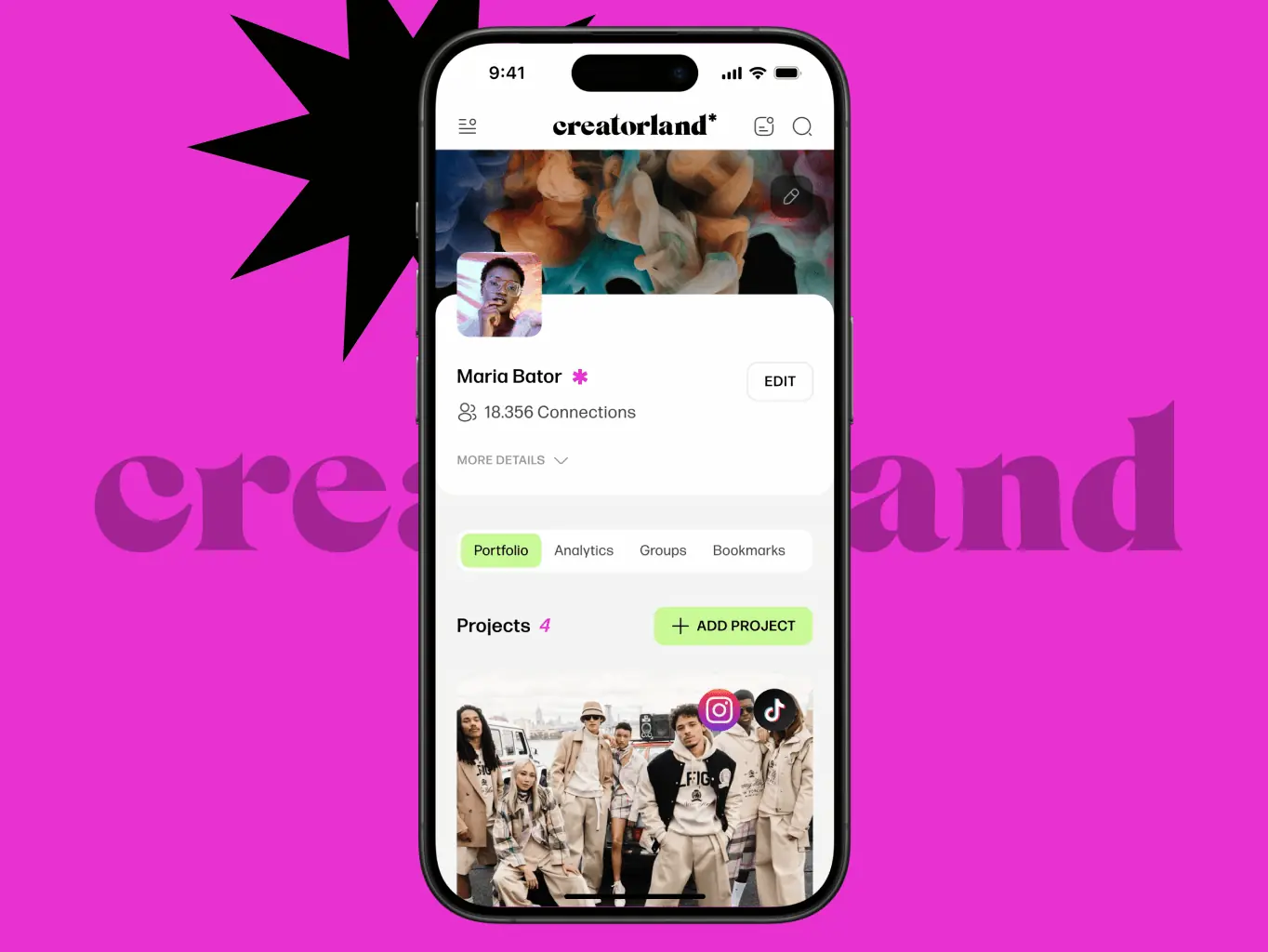 Creatorland – revolutionizing networking for Gen Z creators - Website Development - Photo 3