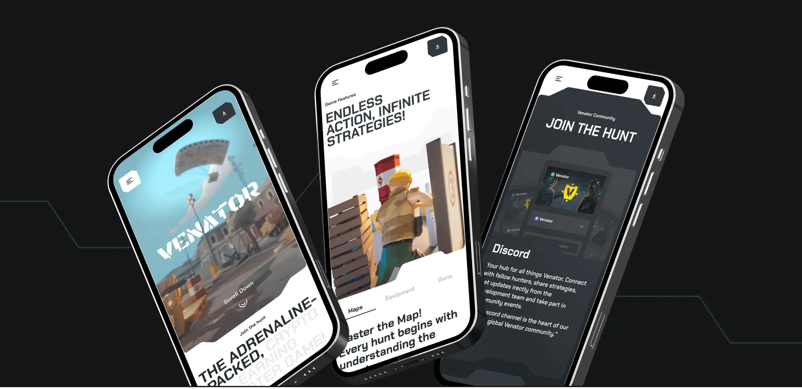 VENATOR – Promo site for a futuristic crypto game - Website Development - Photo 13