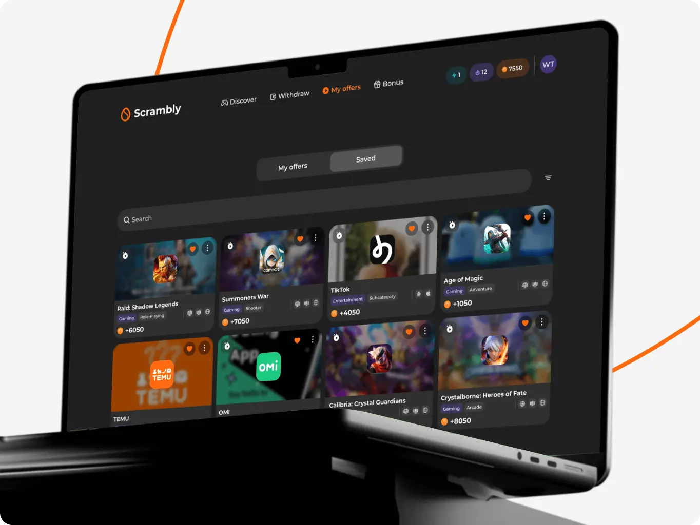 Scrambly – rewarded discovery platform for games and apps - Website Development - Photo 16