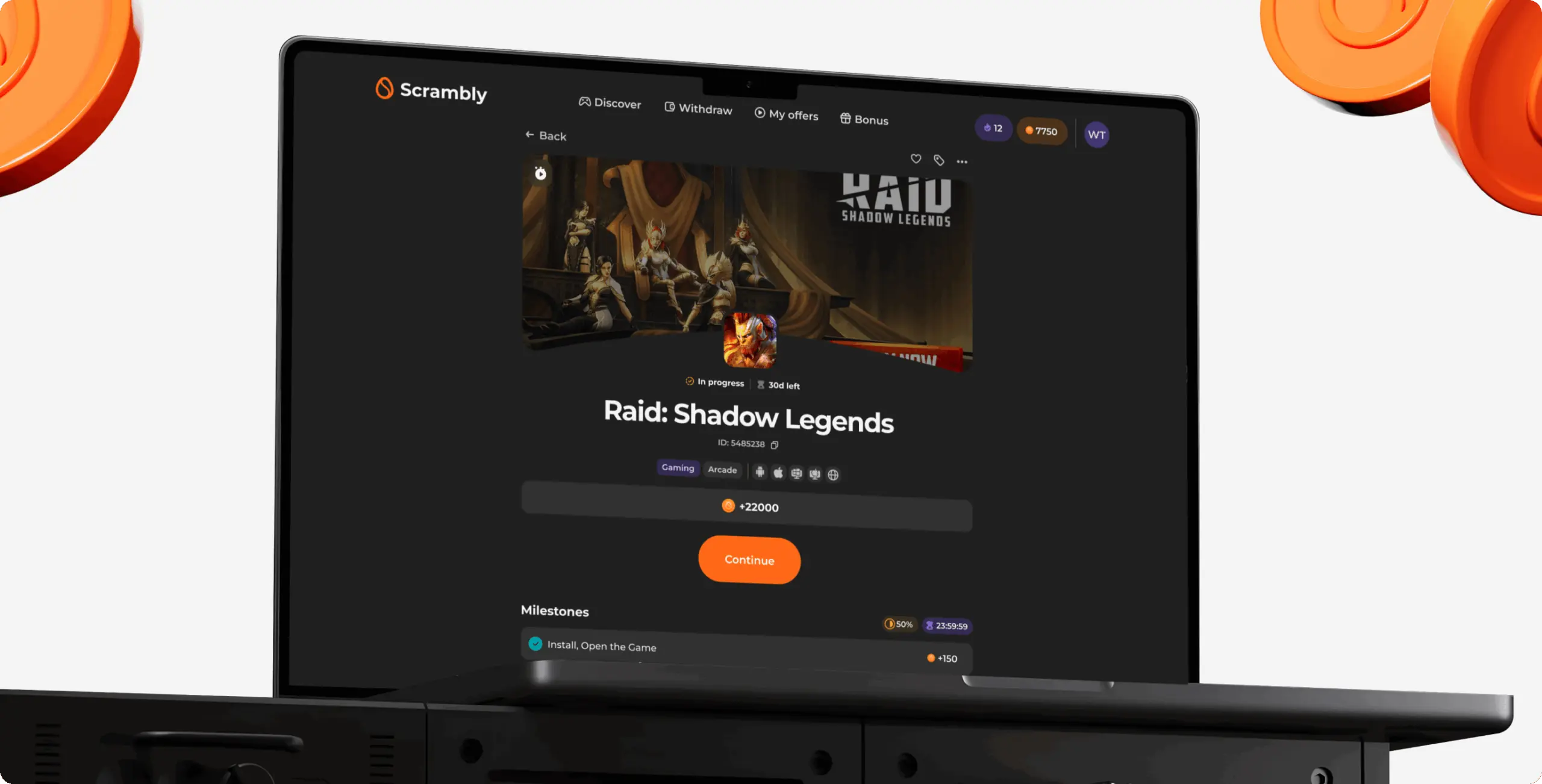 Scrambly – rewarded discovery platform for games and apps - Website Development - Photo 14