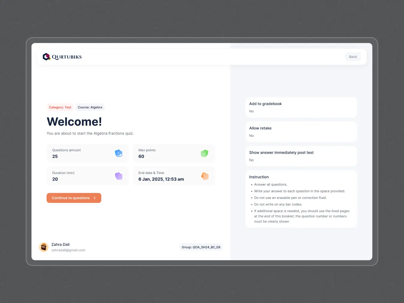 Qurtuba – online school platform - Website Development - Photo 3