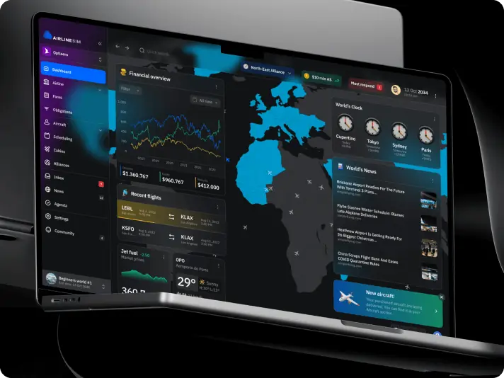 AirlineSim — realistic online airline management simulation - image cover