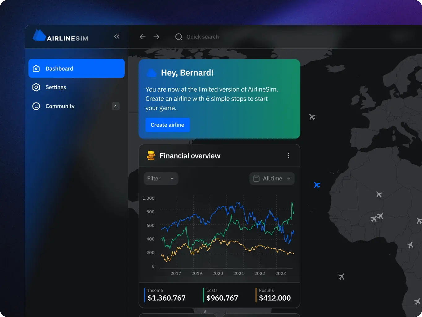 AirlineSim — realistic online airline management simulation - Website Development - Photo 30