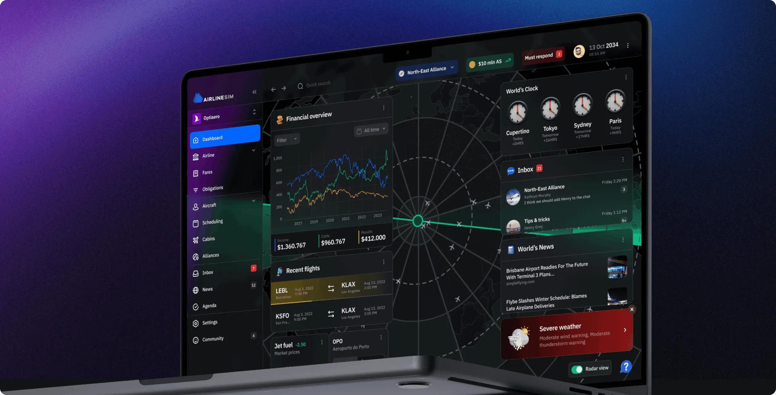 AirlineSim — realistic online airline management simulation - Website Development - Photo 4