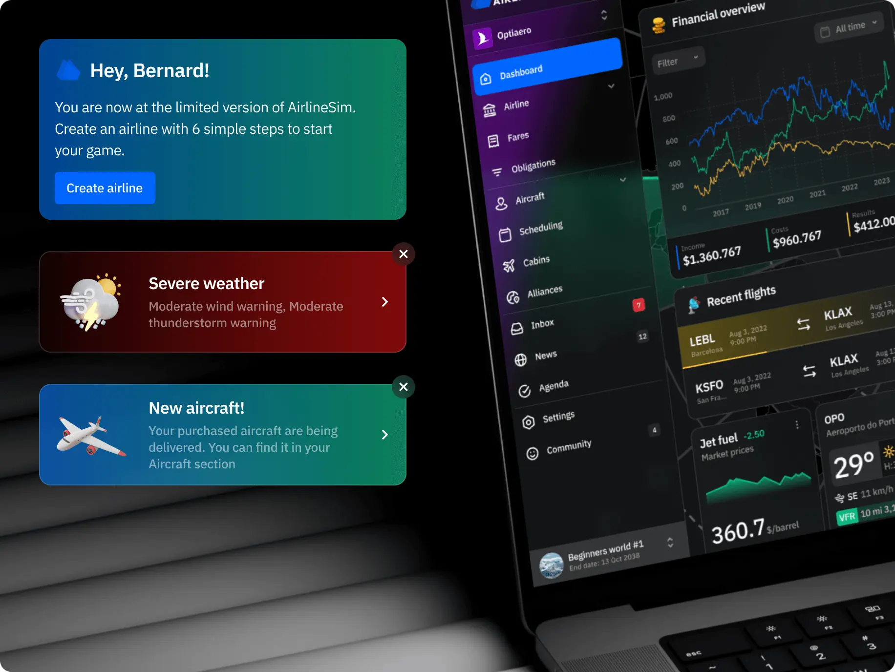 AirlineSim — realistic online airline management simulation - Website Development - Photo 24
