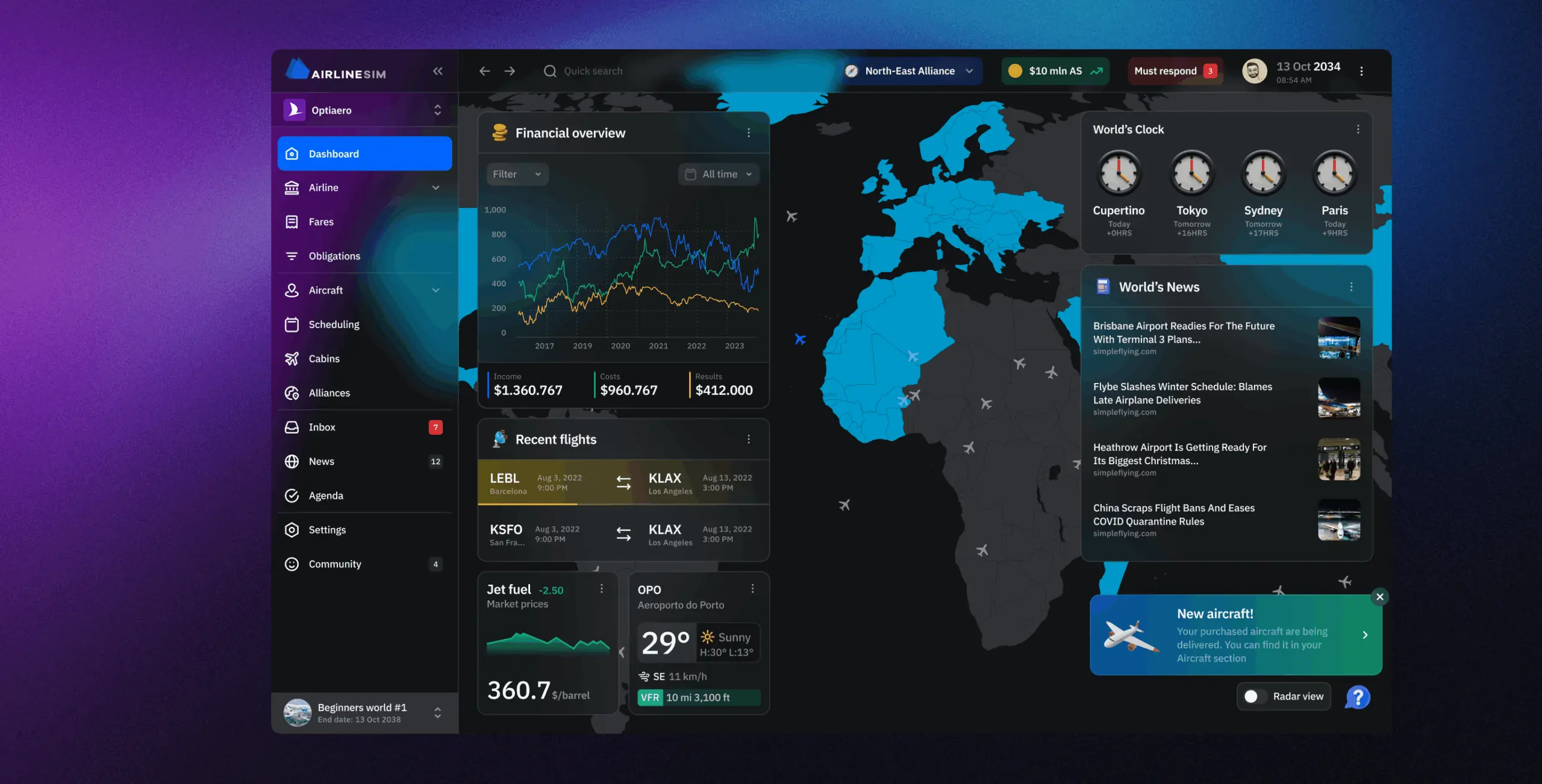 AirlineSim — realistic online airline management simulation - Website Development - Photo 13