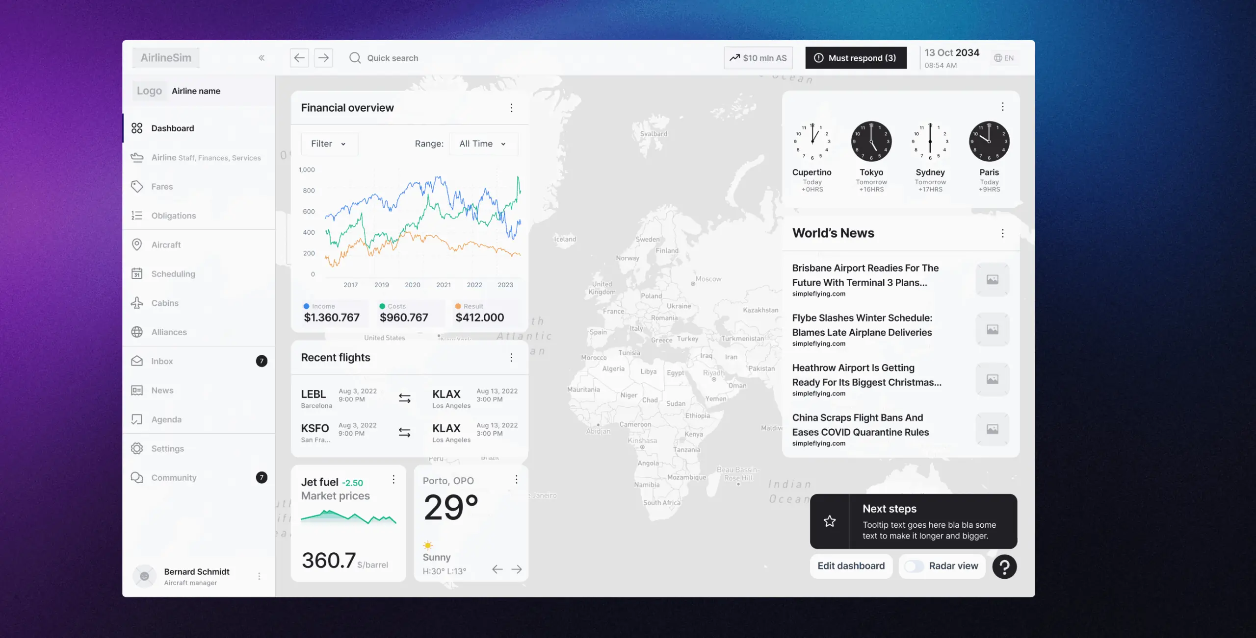 AirlineSim — realistic online airline management simulation - Website Development - Photo 12