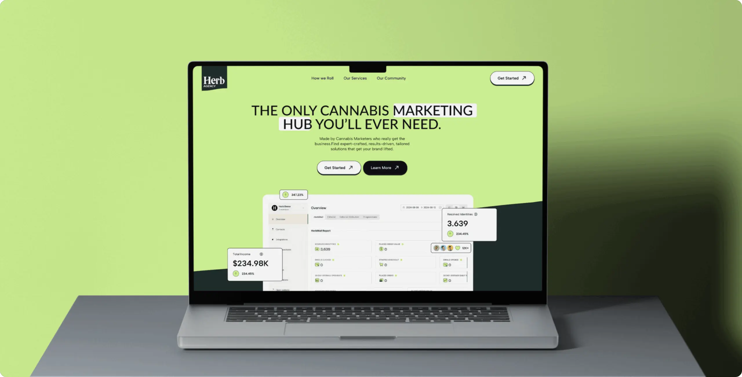 Herb Agency – digital marketing platform for cannabis brands - Website Development - Photo 1