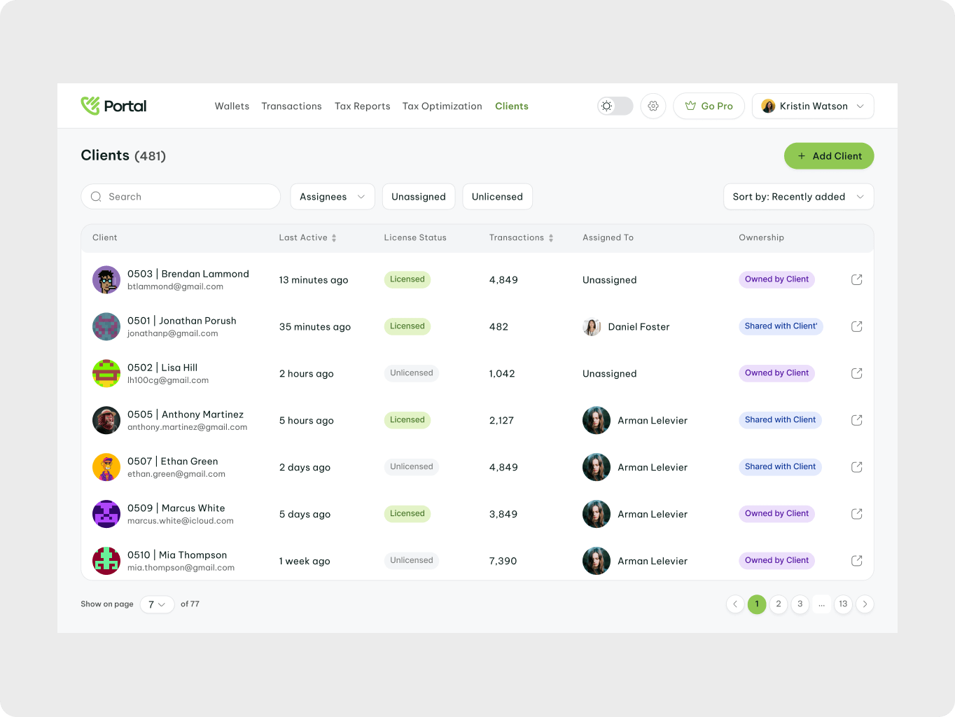 Portal – simplifying tax tracking for digital assets - Website Development - Photo 5