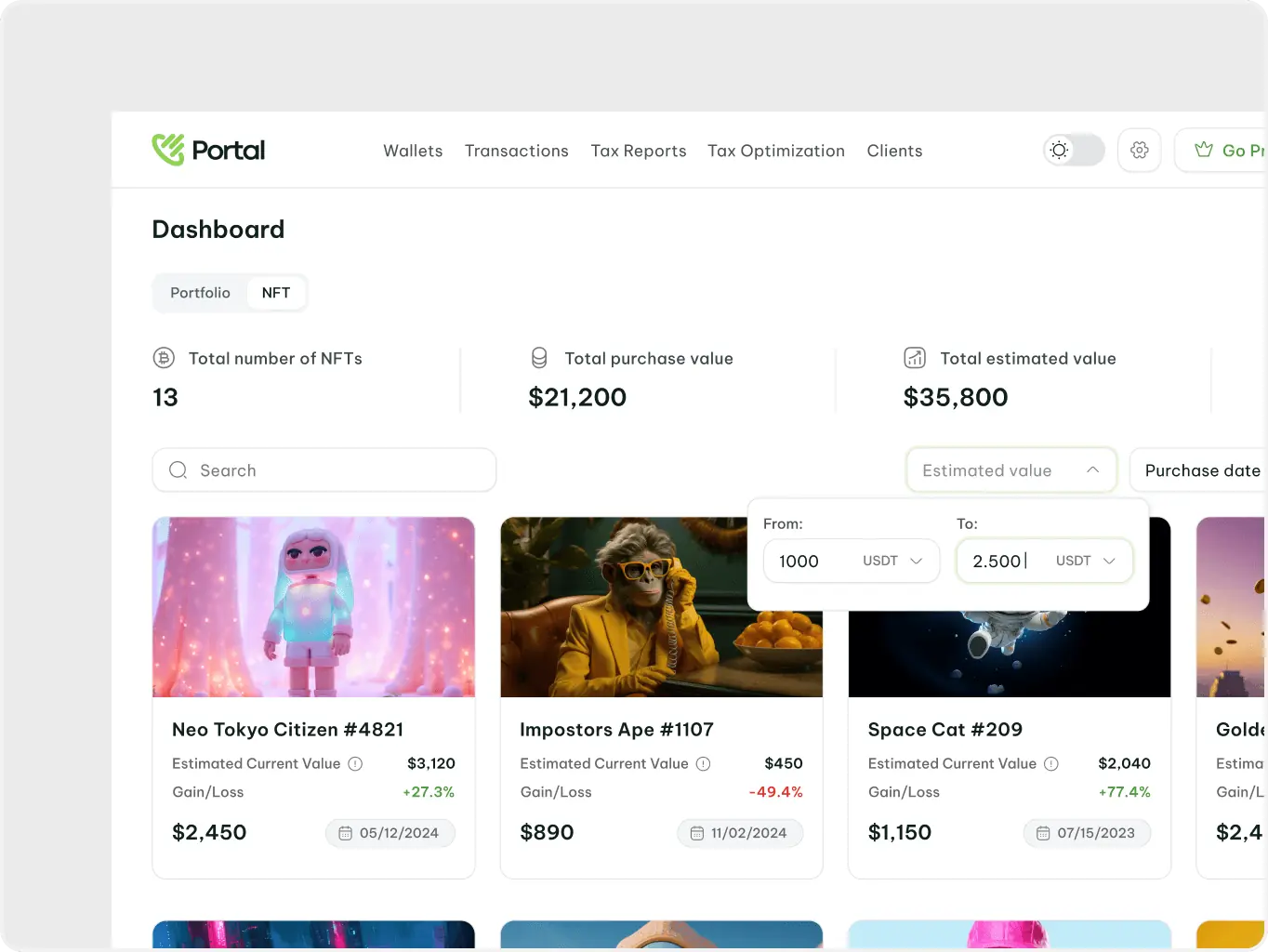 Portal – simplifying tax tracking for digital assets - Website Development - Photo 6