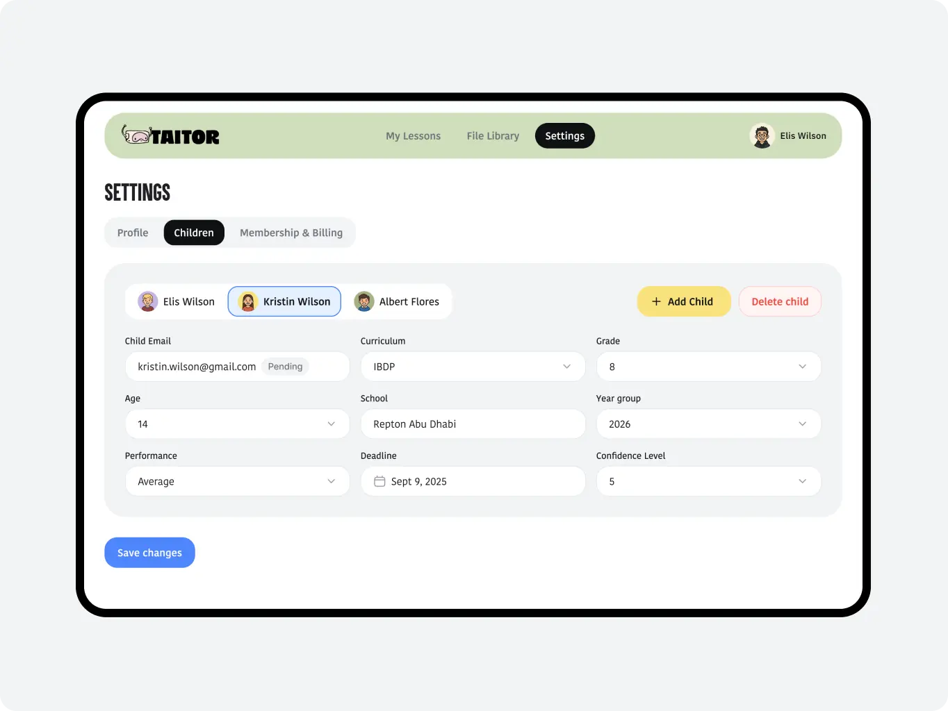 Taitor – interactive AI tutoring for kids and teens - Website Development - Photo 14
